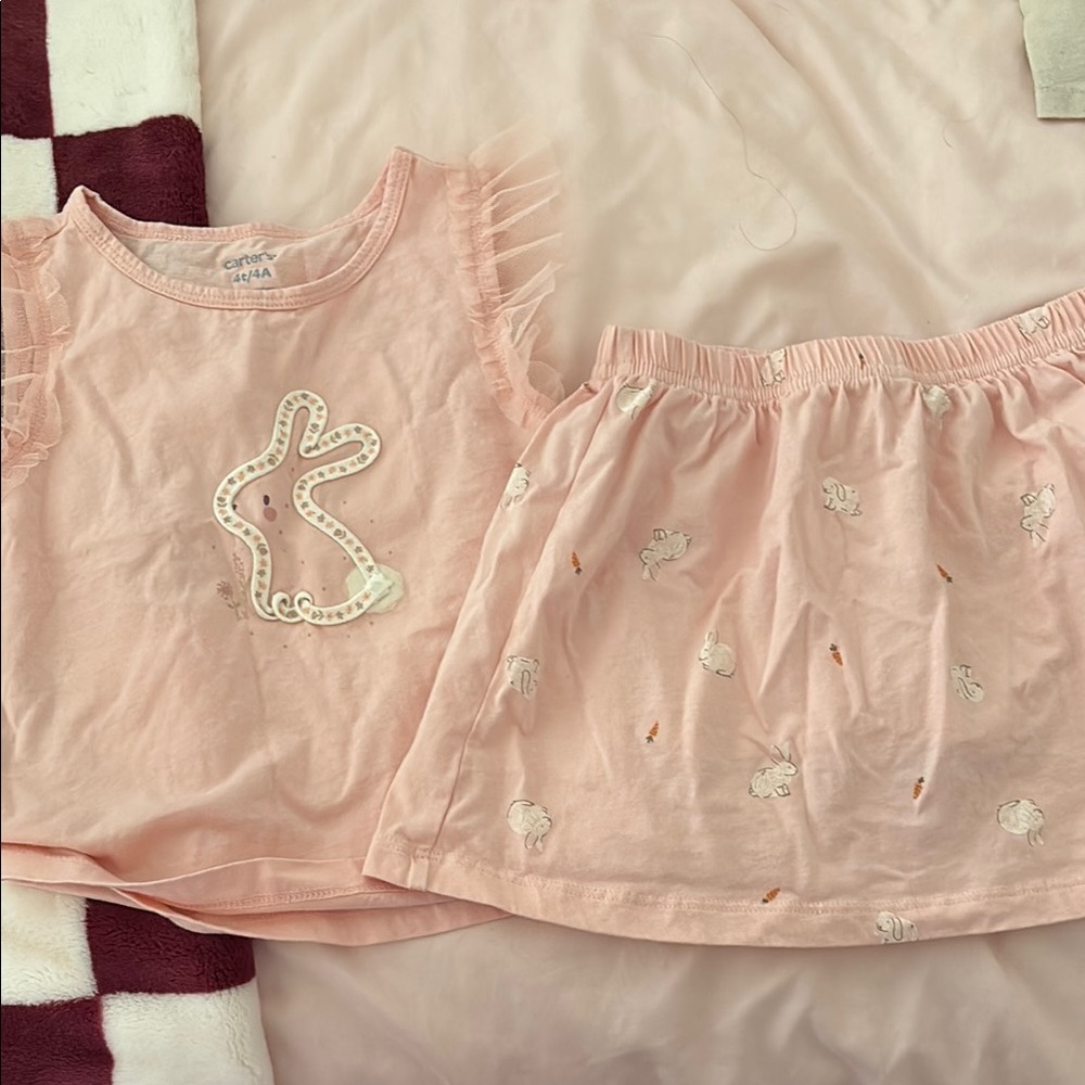 Carters 4T toddler Girls Easter Outfit EUC - Picture 1 of 3